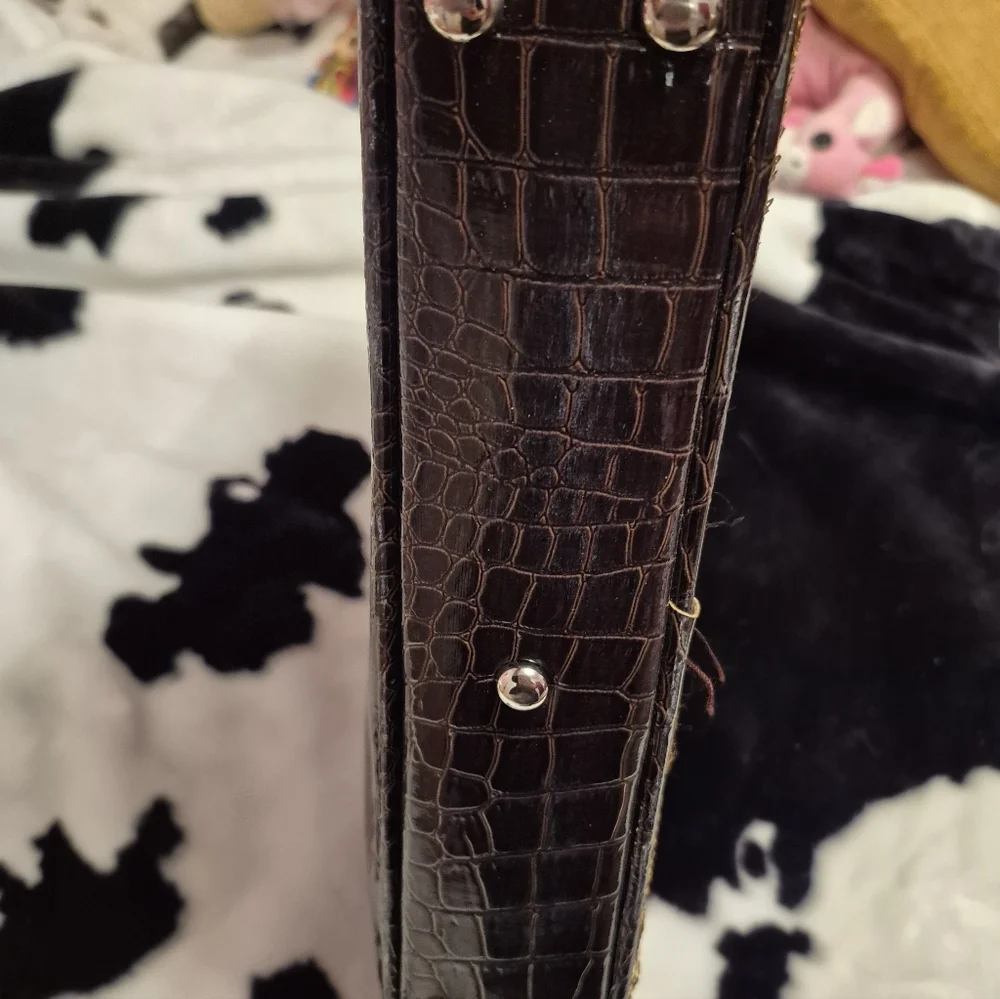 Gold &brown Sequin Laptop Bag - Picture 9 of 12